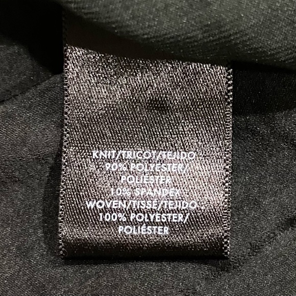 Ann Taylor black mixed media peplum blouse Size Large - Picture 5 of 5